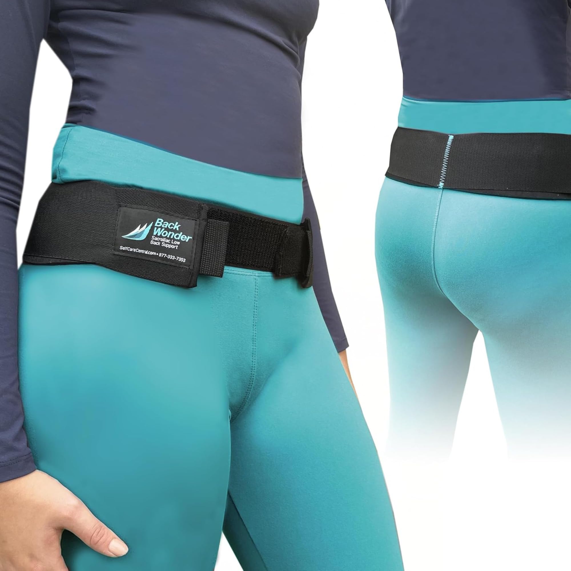 Backwonder SI Belt - Enhanced Comfort Sacroiliac Joint Support Belt for Men & Women | Ideal for Sciatica & Lower Back Pain Relief | For Daily Use &