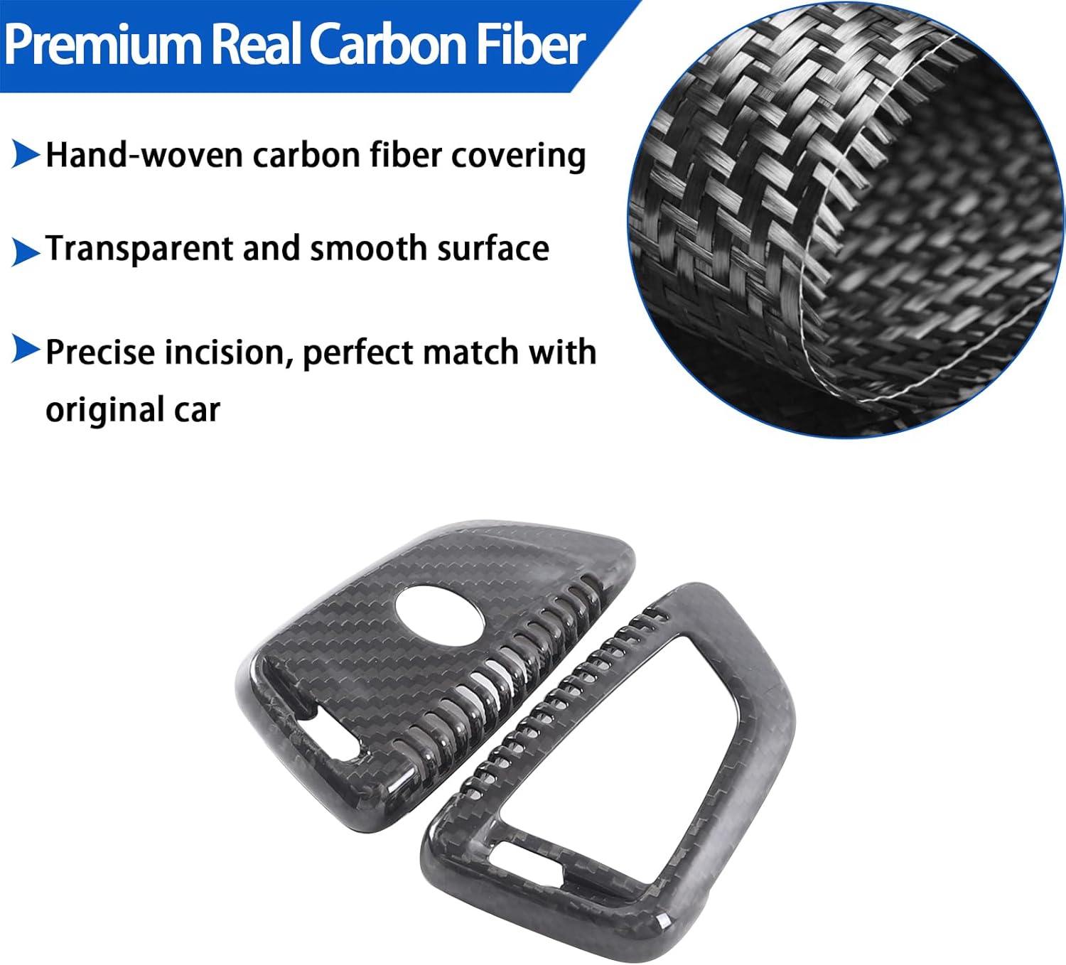 Real Carbon Fiber Key Fob Case Cover Compatible with Toyota Supra GR A90 A91 MK5 2019-2026, Smart Remote Key Case Cover Keychain Trim Accessories 1PC (Black)