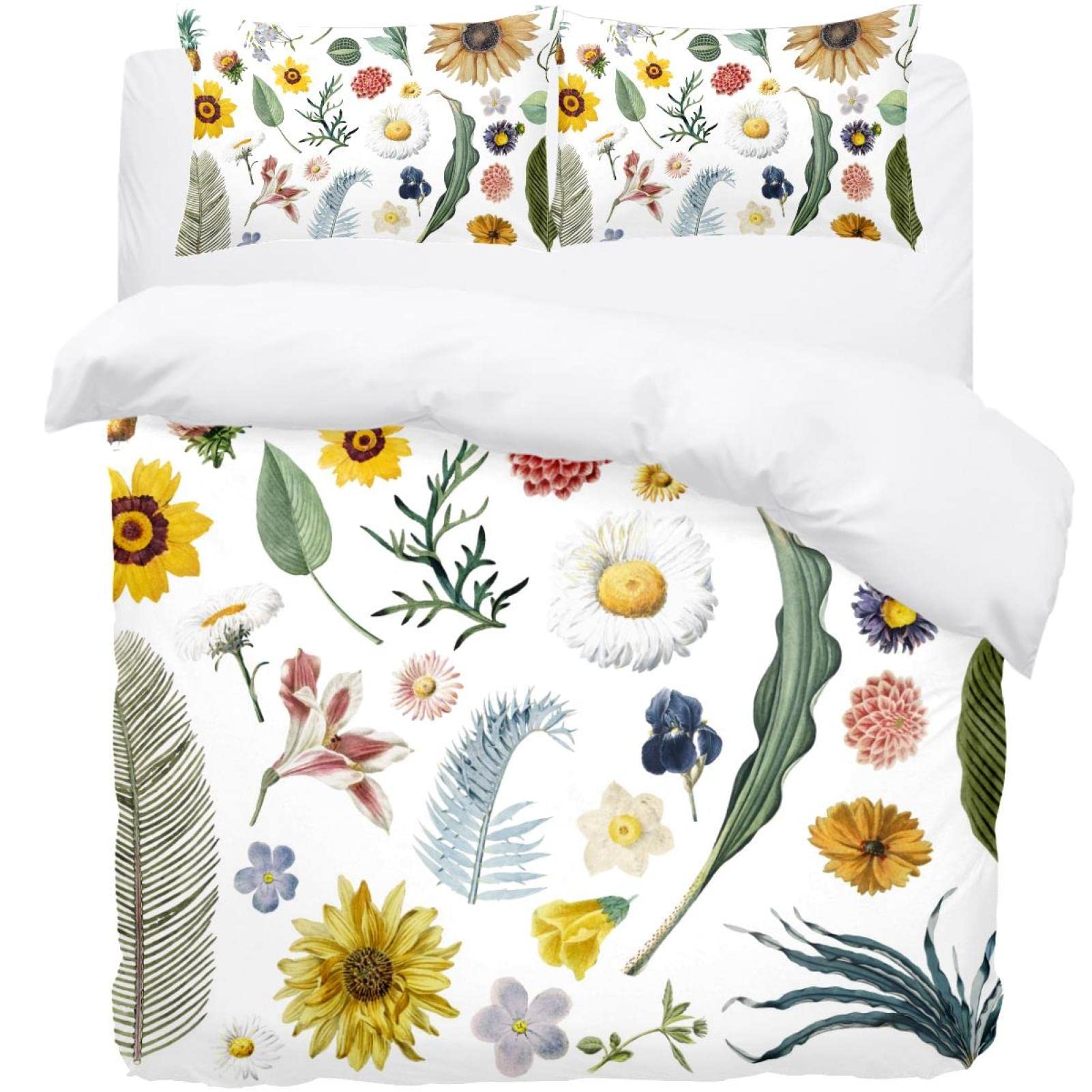 Parure de lit motif tournesol pour retrouver le sommeil dans un cocon floral