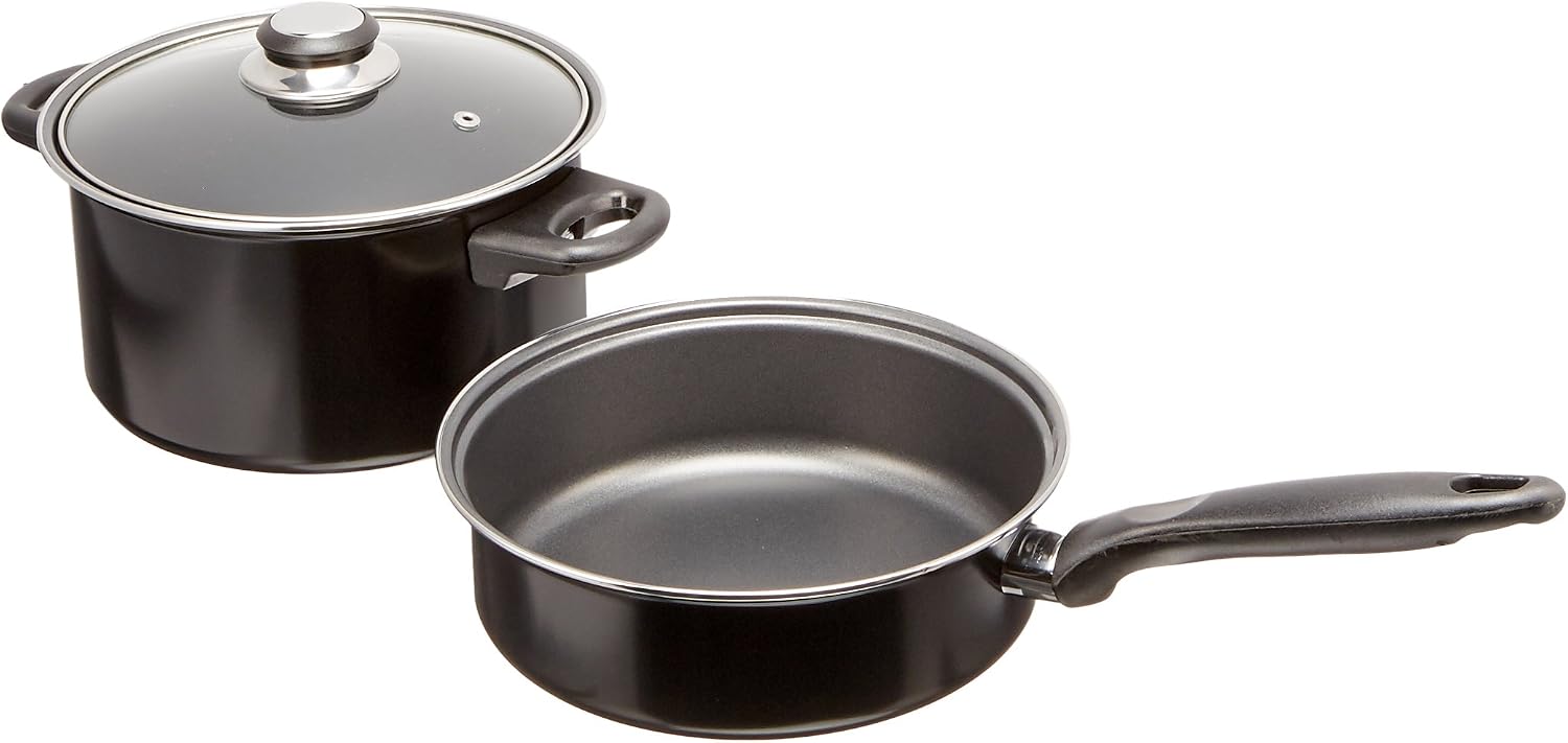 Sunbeam Newbrook 7-Piece Cookware Set, Black -