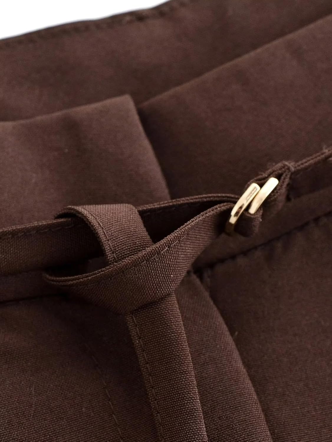 Women's Autumn Winter Casual High Waisted Pleated Thin Waist Belt Loose Pants for Women