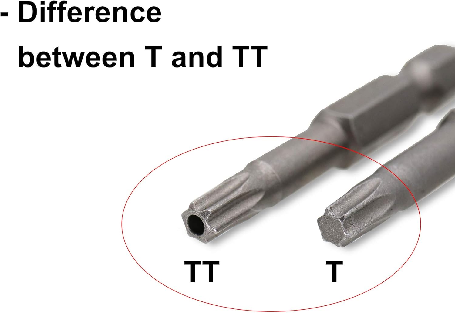 TT25 Torx Magnetic Screwdriver Bits, 1/4 Inch Hex Shank 2 Inch Length S2 Steel Security Tamper Proof Star 6 Point Screw Driver Kit Tools 10pcs