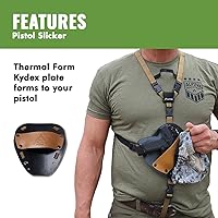 Vista 3 de Slicker Funda universal para pistola con opciones de montaje en el pecho y las piernas que ocultan y protegerán