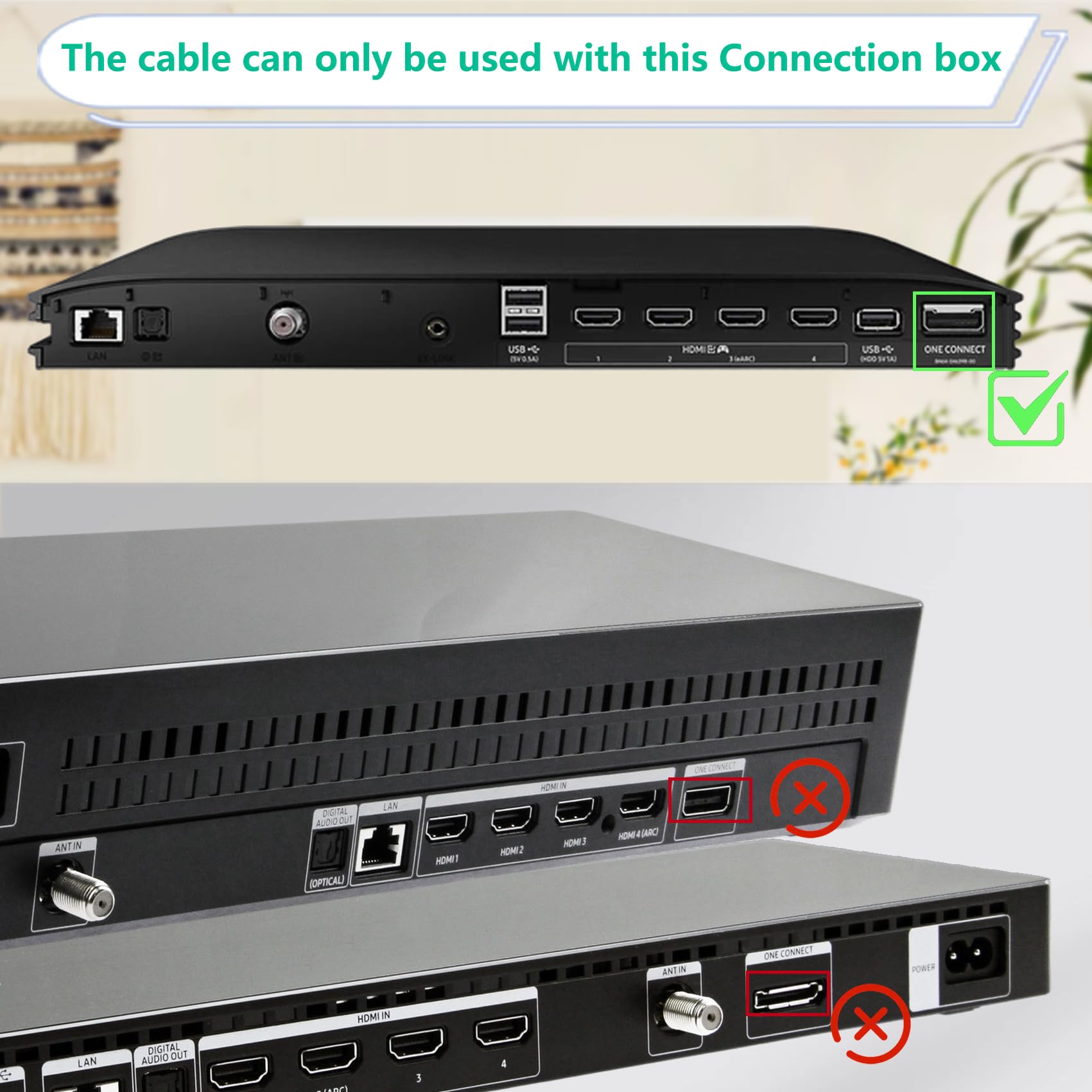 BN39-02944A - Cavo One Connect da 2,5 m, compatibile con Samsung QN700A, QN700B, QN700C, QN800A, QN800B, QN800C, QN800D, QN850D, QN900A, QN900B, QN900C, QN99990C QN9 TV QLED 4K/8K serie QN95B 5A