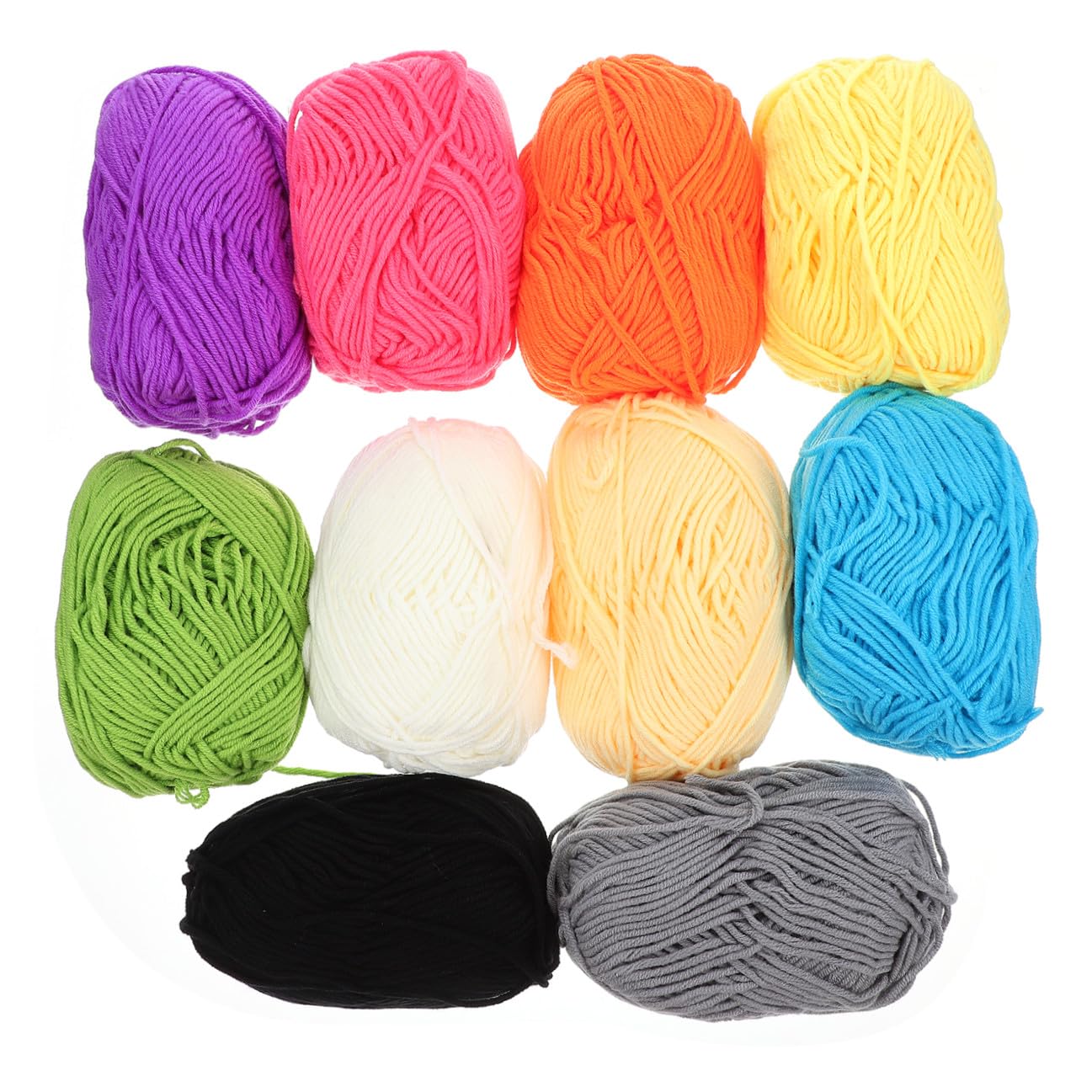 Alipis 10pezzi Filato di Cotone per Uncinetto Gomitolo di Cotone per Maglieria Manuale Filato per Lavori Fatti Mano per Principianti ed Esperti
