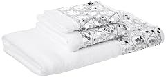 Popular Bath Sinatra Modern Bathroom Towel Set 3 Piece Hand and Wash Towel Luxury Contemporary Decor Bling Bath