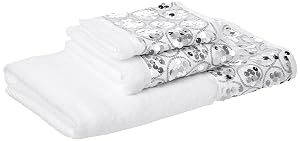 Popular Bath Sinatra Modern Bathroom Towel Set 3 Piece Hand and Wash Towel Luxury Contemporary Decor Bling Bath