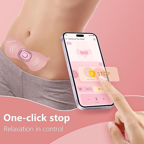 Miniatura 7 de Comfytemp Unidad TENS inalámbrica estimulador muscular para terapia de alivio del dolor, aplicación inteligente TENS máquina para calambres