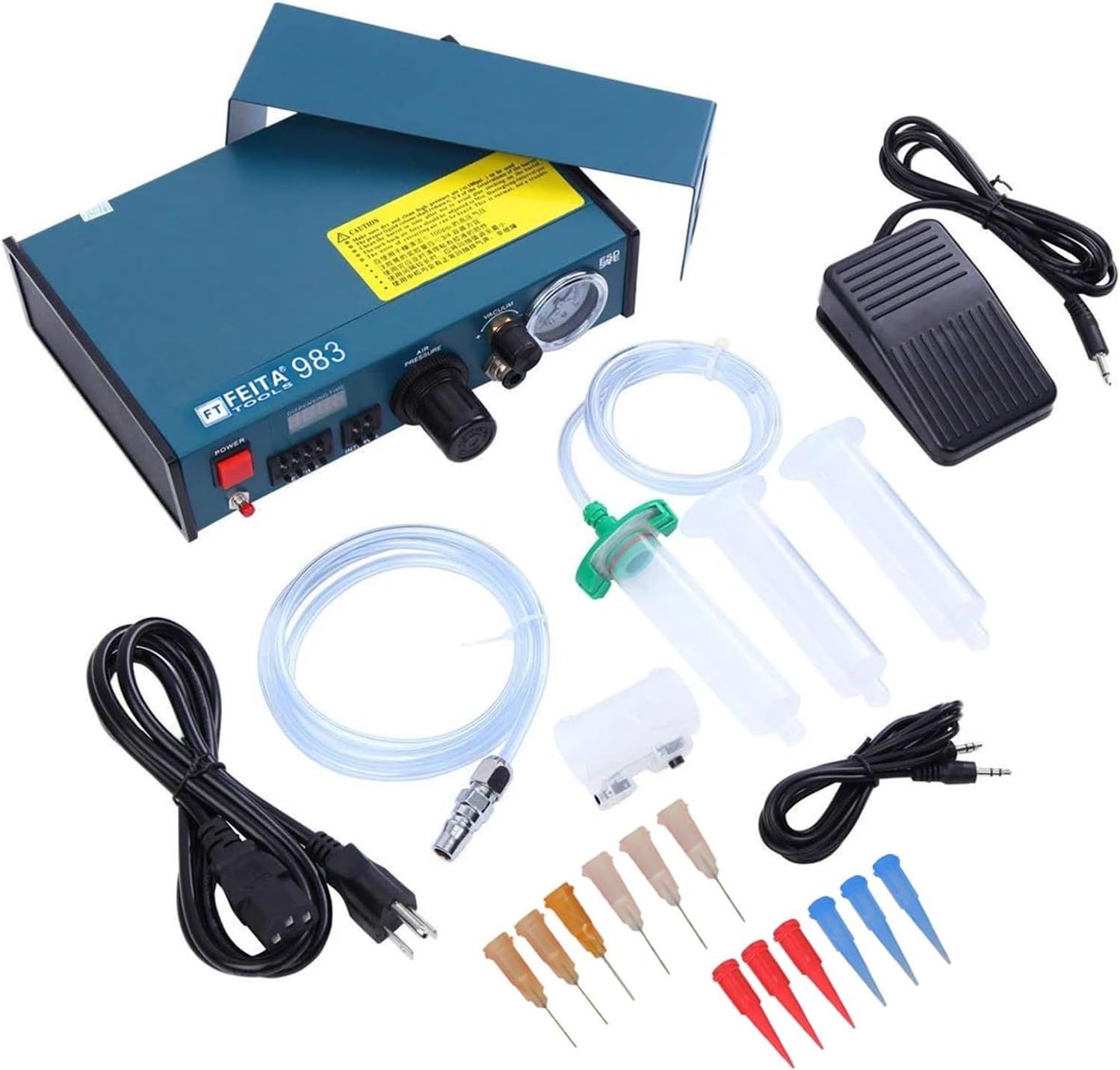 FEITA 983 Auto Glue Dispenser Digital Display Automatic Solder Paste Liquid Adhesive Controller Dropper Machine