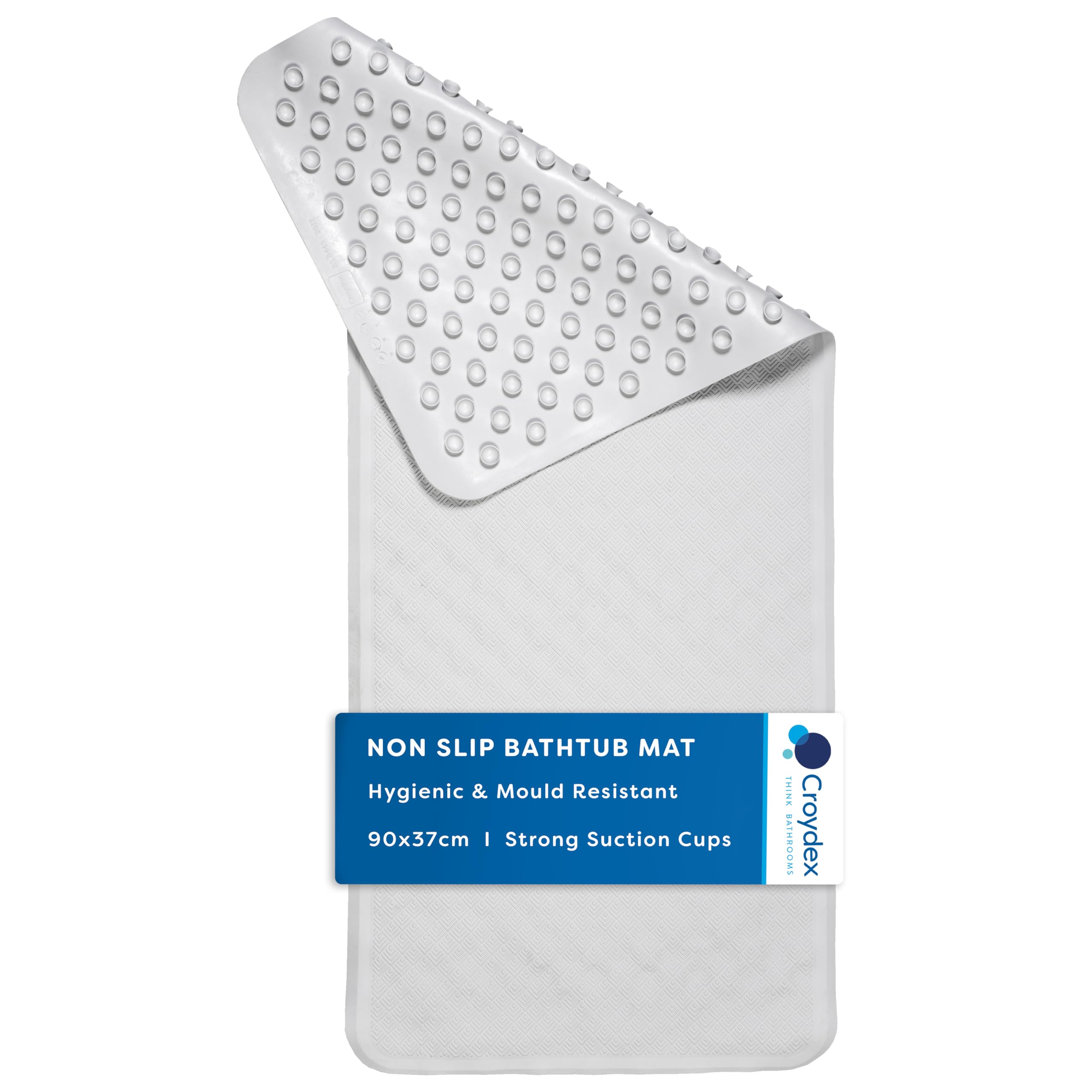 Croydex Rubagrip Bath Mat Non Slip Anti Mould for Inside Bath - Slip Resistant with Secure Grip Suction Cups, Easy to Clean, Made from Natural Rubber, Anti-Bacterial Hygiene 'N' Clean (Medium) — view 8