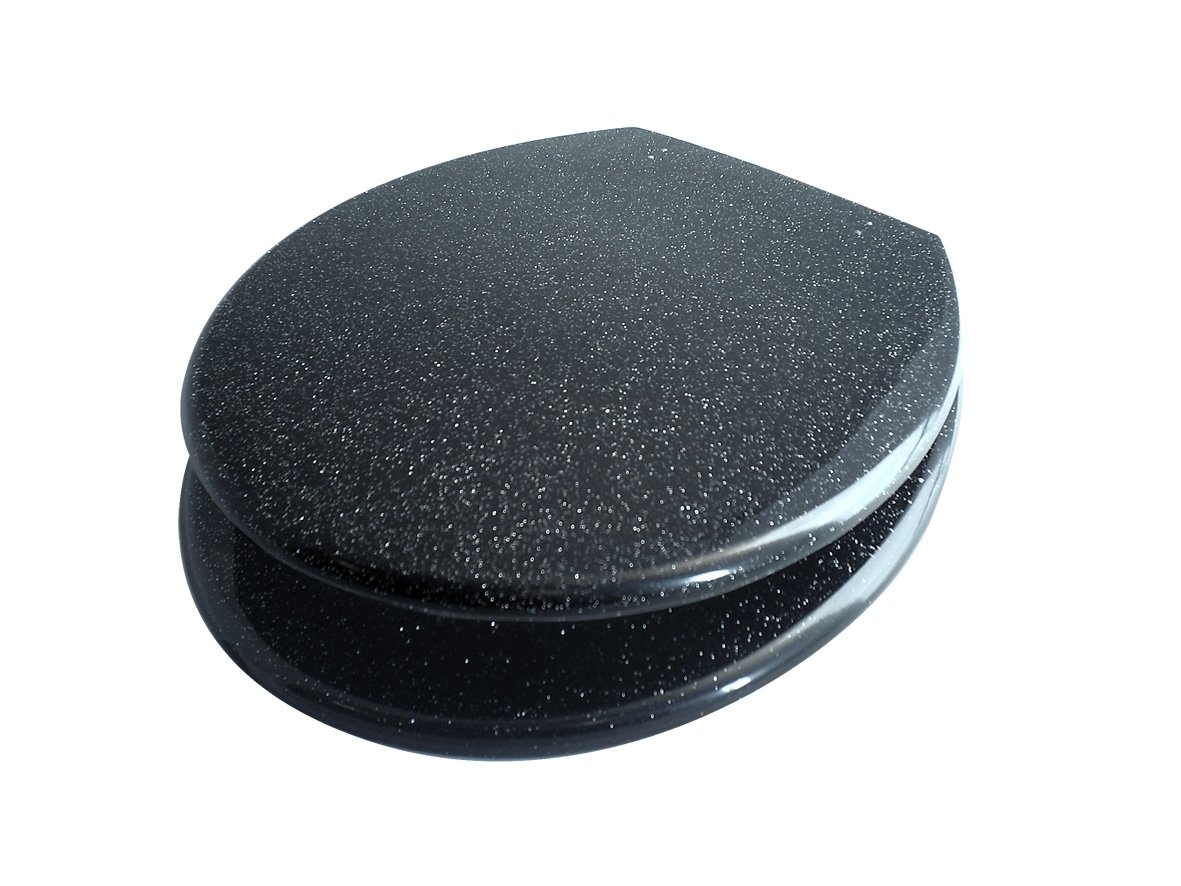 High Quality "Black Glitter" Toilet Seat - Universal fittings