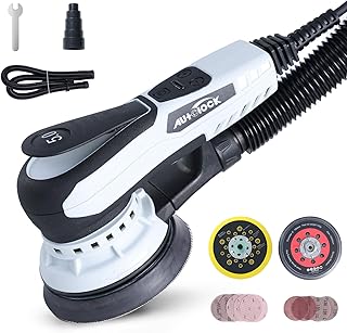 Autolock Electric Random Orbital Sander, 350W Brushless Motor with 5 & 6 Inch Pads, 10000RPM Palm Sander for Woodworking, Sanding and Polishing (1pcs)