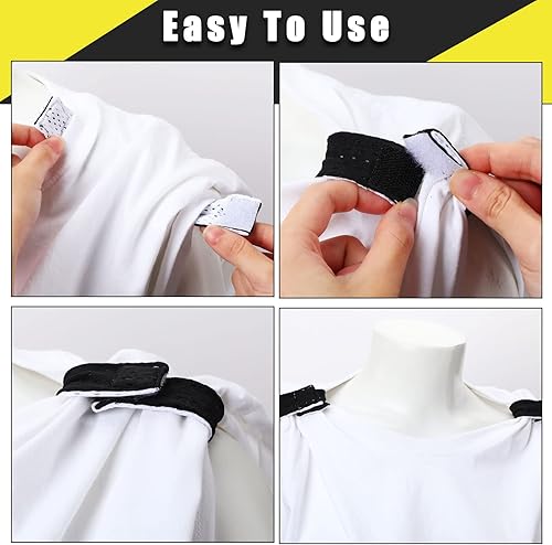 Miniatura 3 de Tigeen 32 piezas de bandas de manga de jersey deportivas para fútbol, softbol con cierres de gancho y bucle para camisas