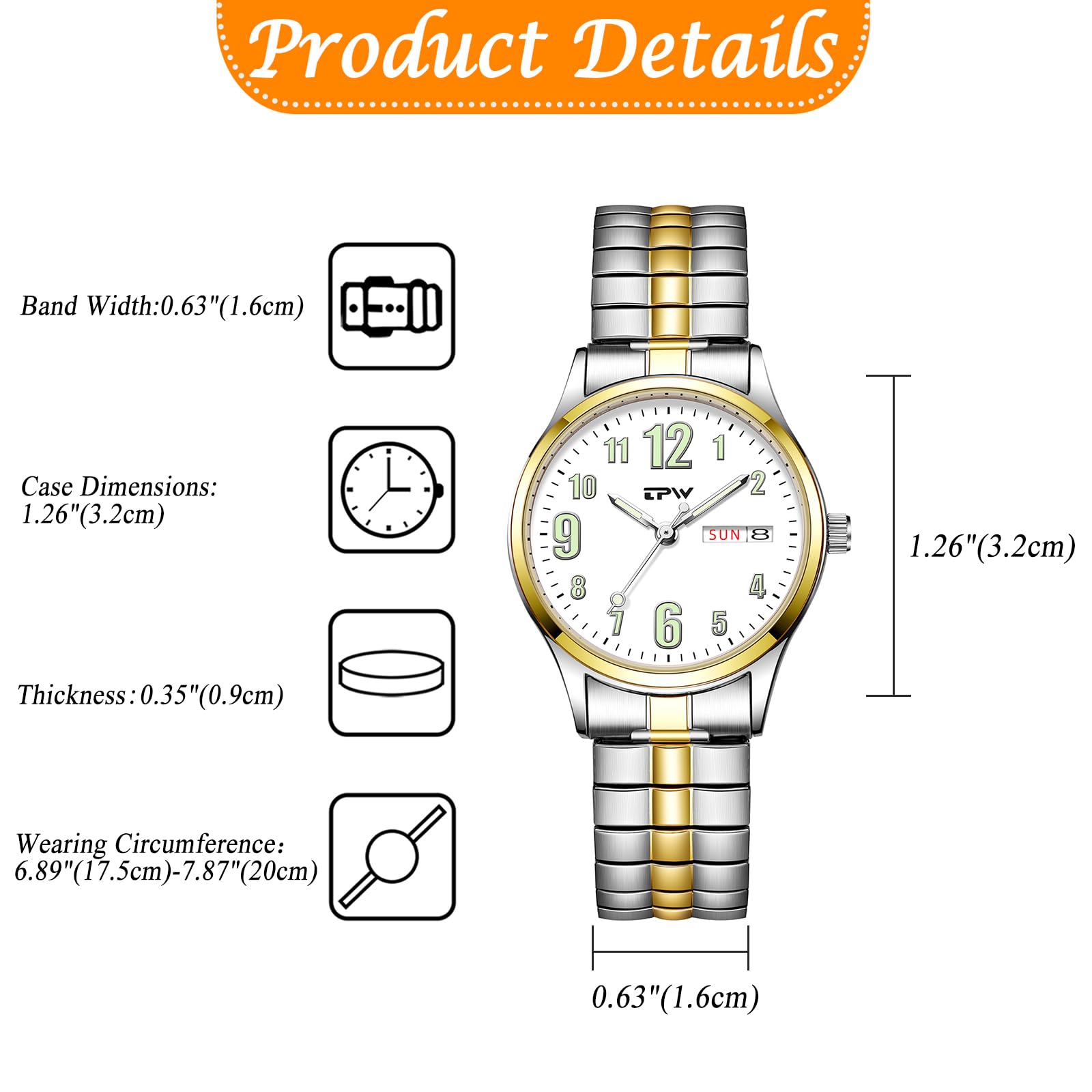 JewelryWe Reloj Correa Elástica Mujer: Reloj de Pulsera Cuarzo Analógico Clásico Retro Forma Tonel Escala de Números Romanos Claro y Fácil de Leer - para Regalos
