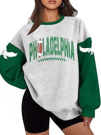 Football Sweatshirt Women Oversized Game Day Outfits Football Mom Shirts
