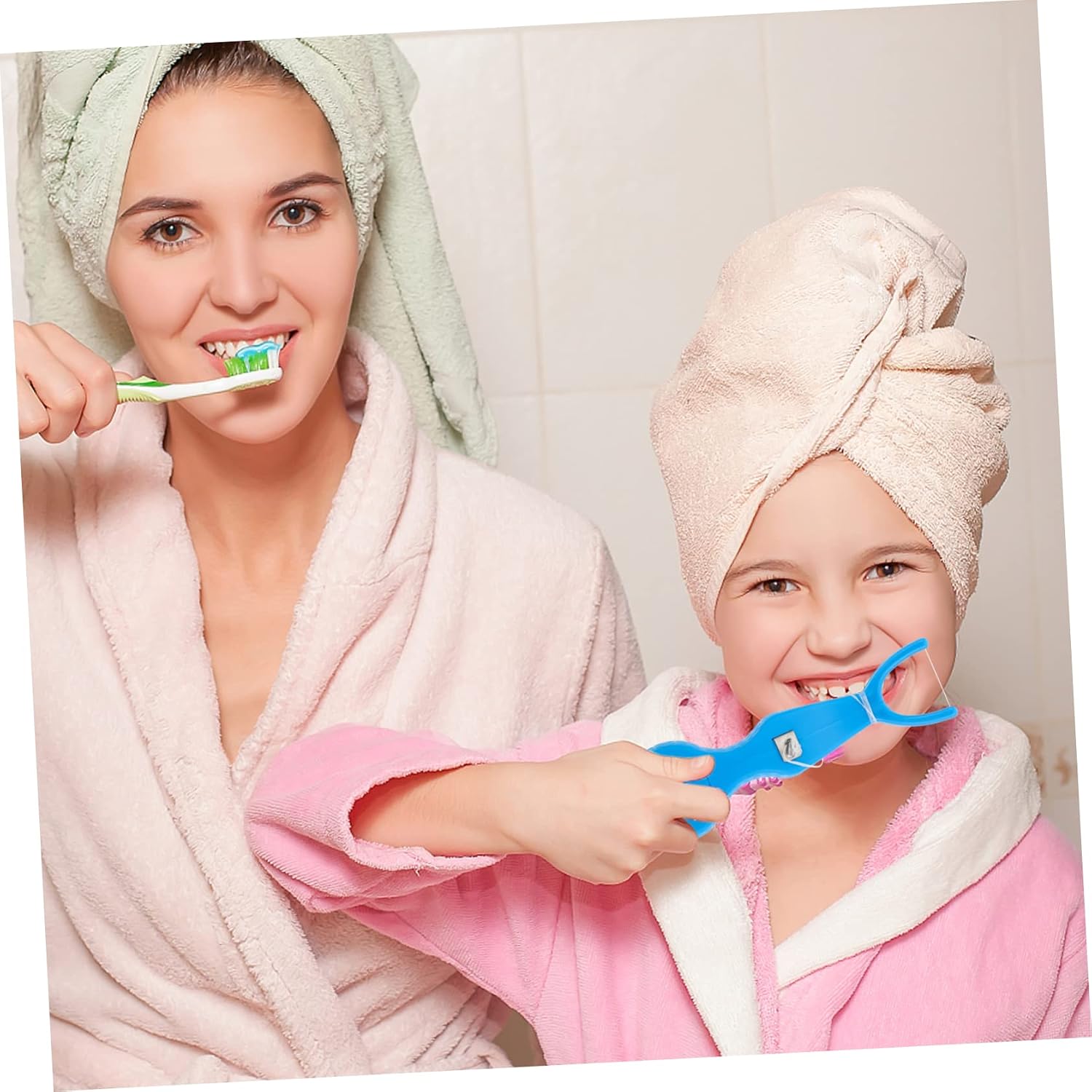 Blue Reusable Dental Floss Rack for Home and Travel Cleaning image 5