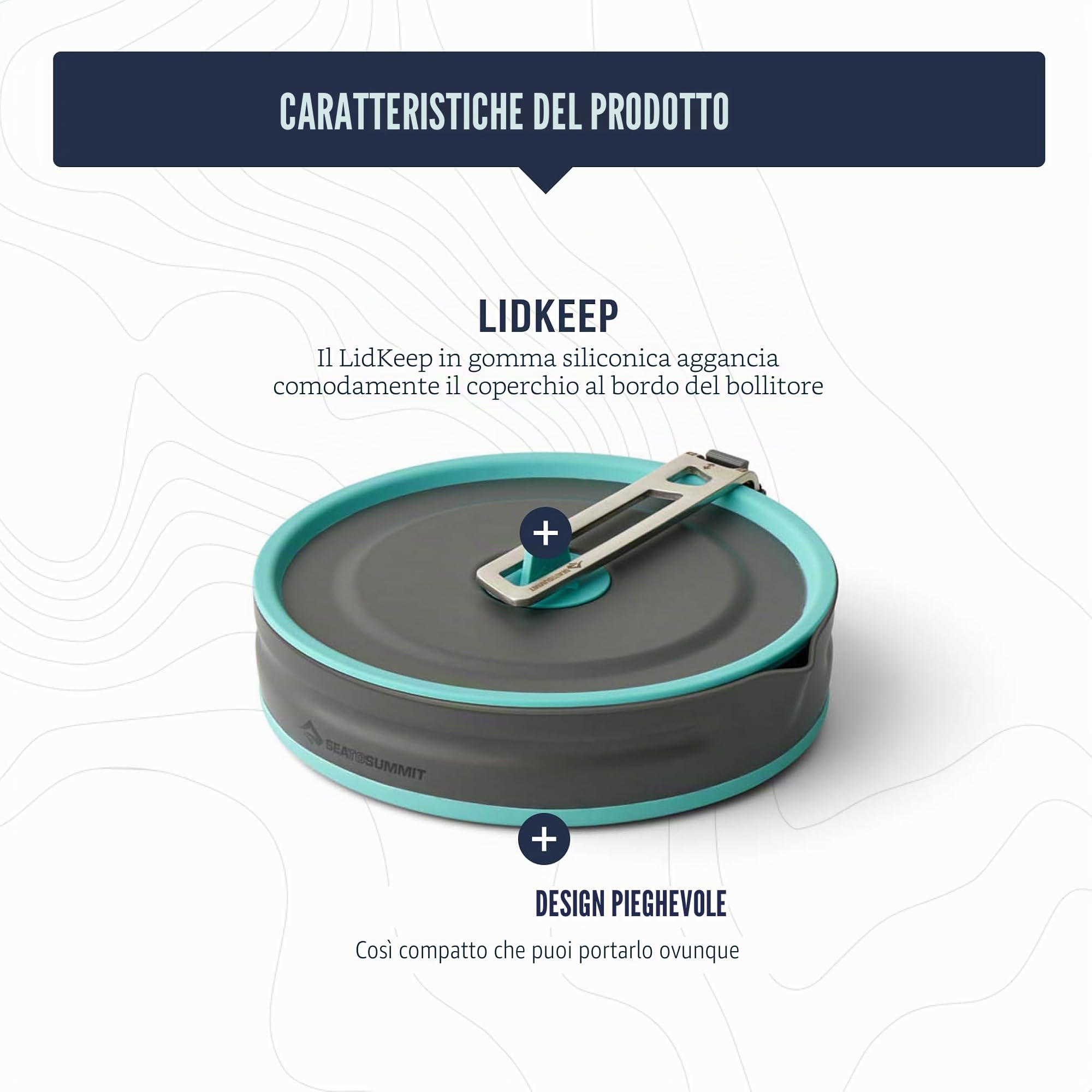 Sea to Summit Frontier Ultralight - Pentola Pieghevole per Campeggio, 2,2 Litri