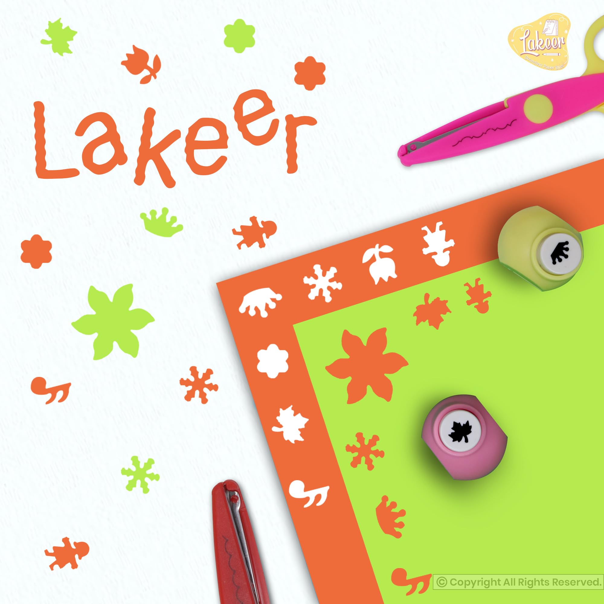 Lakeer A3 Color Paper Pack - 50 Sheets, 10 Vibrant Colors | 120 GSM | Ideal for Art, Craft, Printing, etc 4
