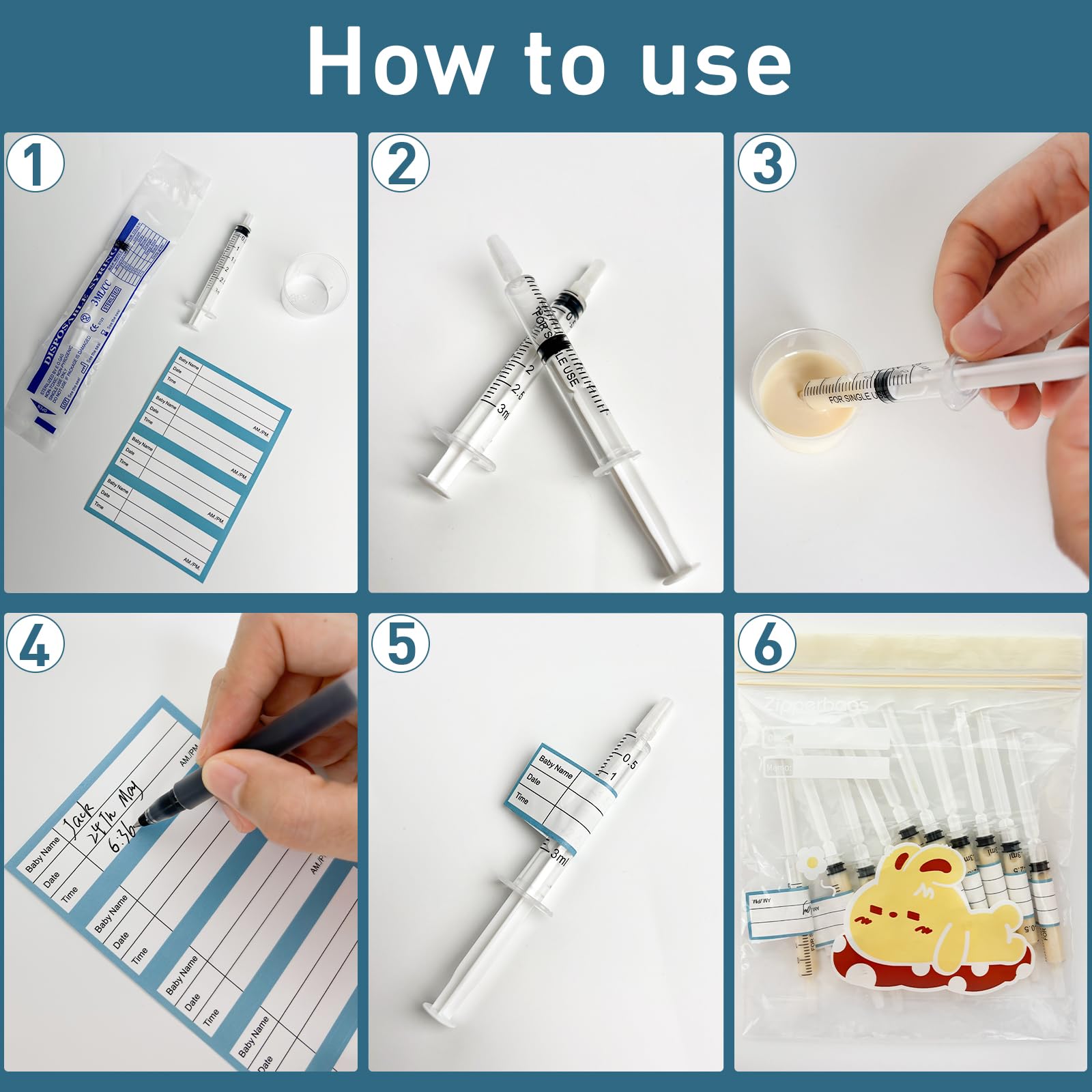 50 jeringas de 3 ml con tapa, empaquetadas individualmente