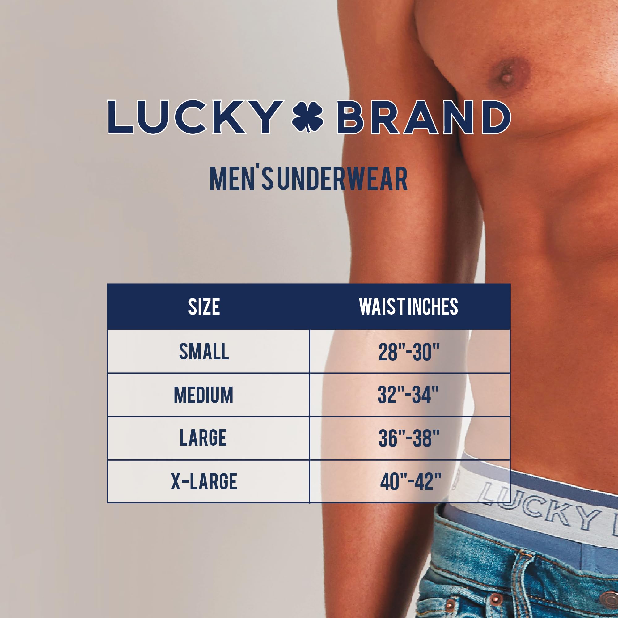 Lucky Brand Herren Boxershorts aus Baumwolle mit funktionalem Eingriff (3er Pack)