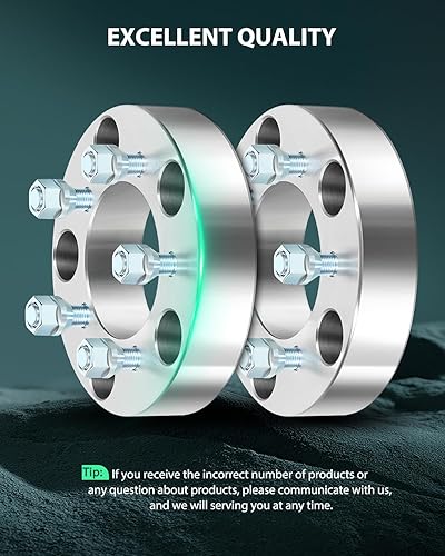 Miniatura 2 de SCITOO Adaptadores de rueda de 1.5 pulgadas, 5x5.5 a 5x4.5, pernos de 12 pulgadas, compatibles con 1980-1983 para adaptadores de rueda F100 para