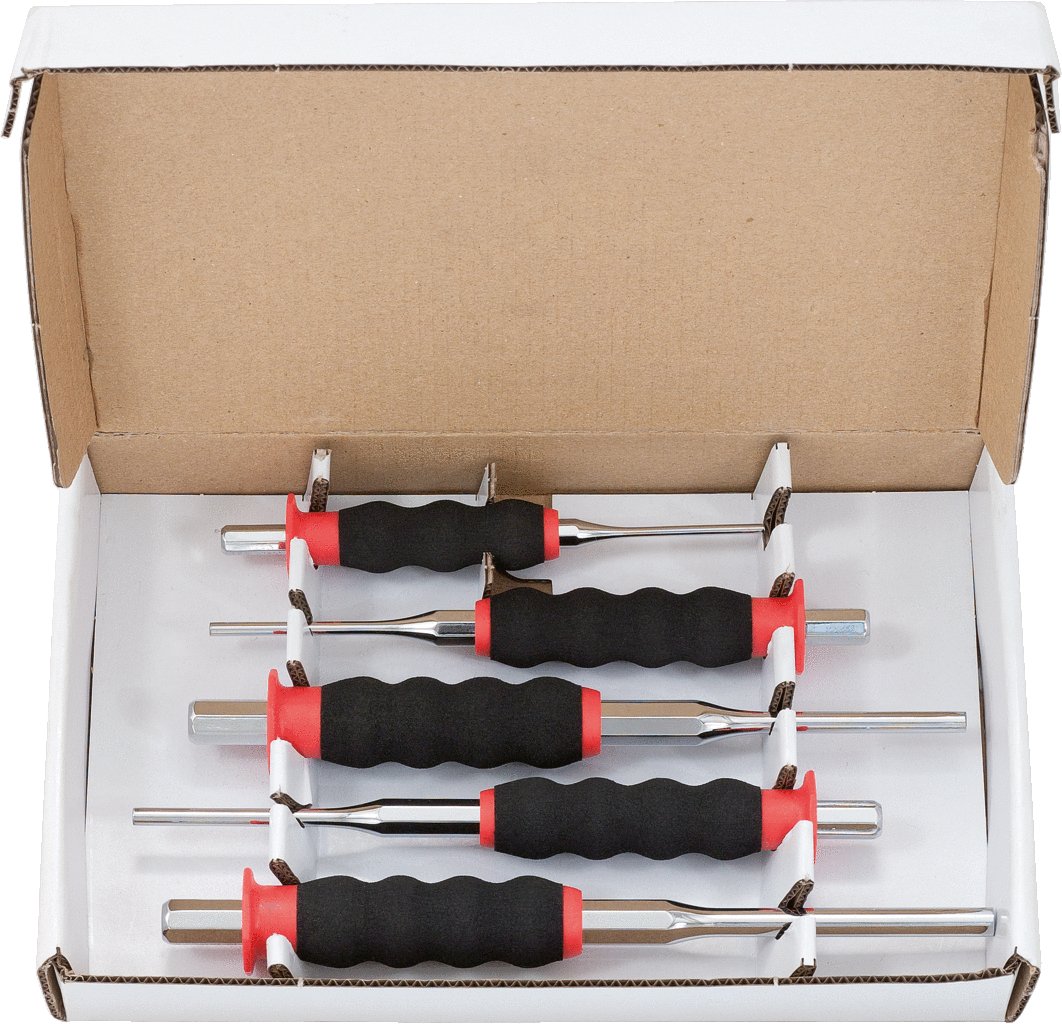 KS Tools 156.0230 Juego de punzones CrMo, 5 pzs, forma cilíndrica | Jeu de chasses, forme cylindrique, 5 pcs