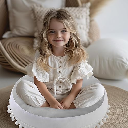 Miniatura 32 de Almohada grande para el suelo para niños, cojín redondo para el suelo, almohada circular grande de 35 pulgadas, almohadas redondas para niños