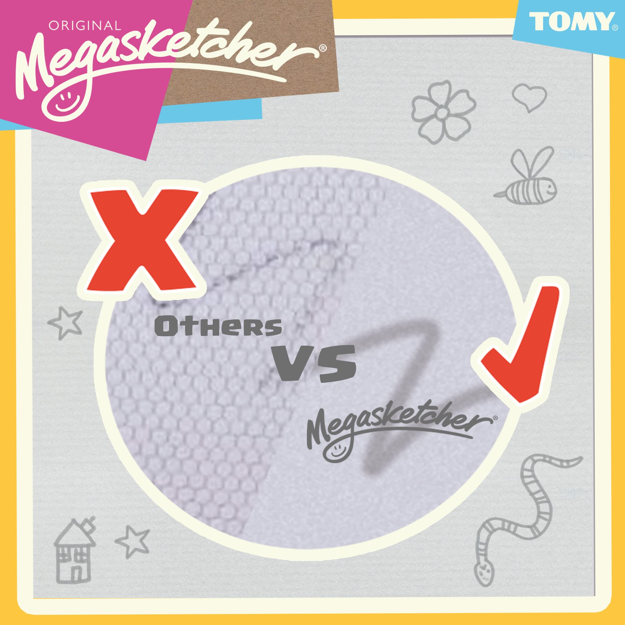 Megasketcher Tomy Games E73512 - Lavagna magnetica da disegno, colore: viola