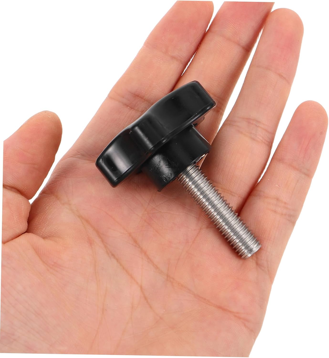 6pcs Star Knobs with M8x30mm Threaded Studs, Abs Plastic and Stainless Steel Hand Tightening Handles, Insulation Properties to Minimize Static Risk, for Woodworking Jigs