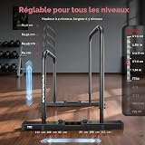 Sportsroyals Adjustable Dip Bar Station, Heavy Duty Parallette & Parallel Bars, 400LBS Stable Dip Stands for Home Gym, Calisthenics & Upper Body Workout Equipment - 6