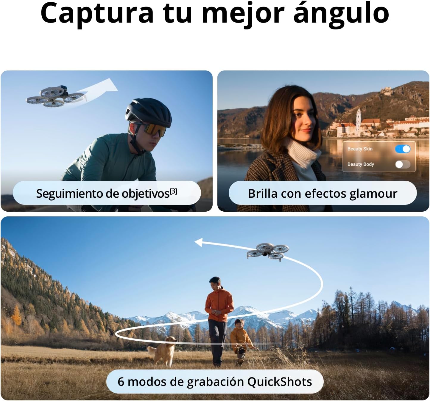 El Pack DJI Flip Vuela Más (Control Remoto con Pantalla RC 2), dron con cámara 4K UHD para Adultos, despegue Desde la Palma, Retorno automático, 3 baterías para un Tiempo máx. de Vuelo de 93 min 5