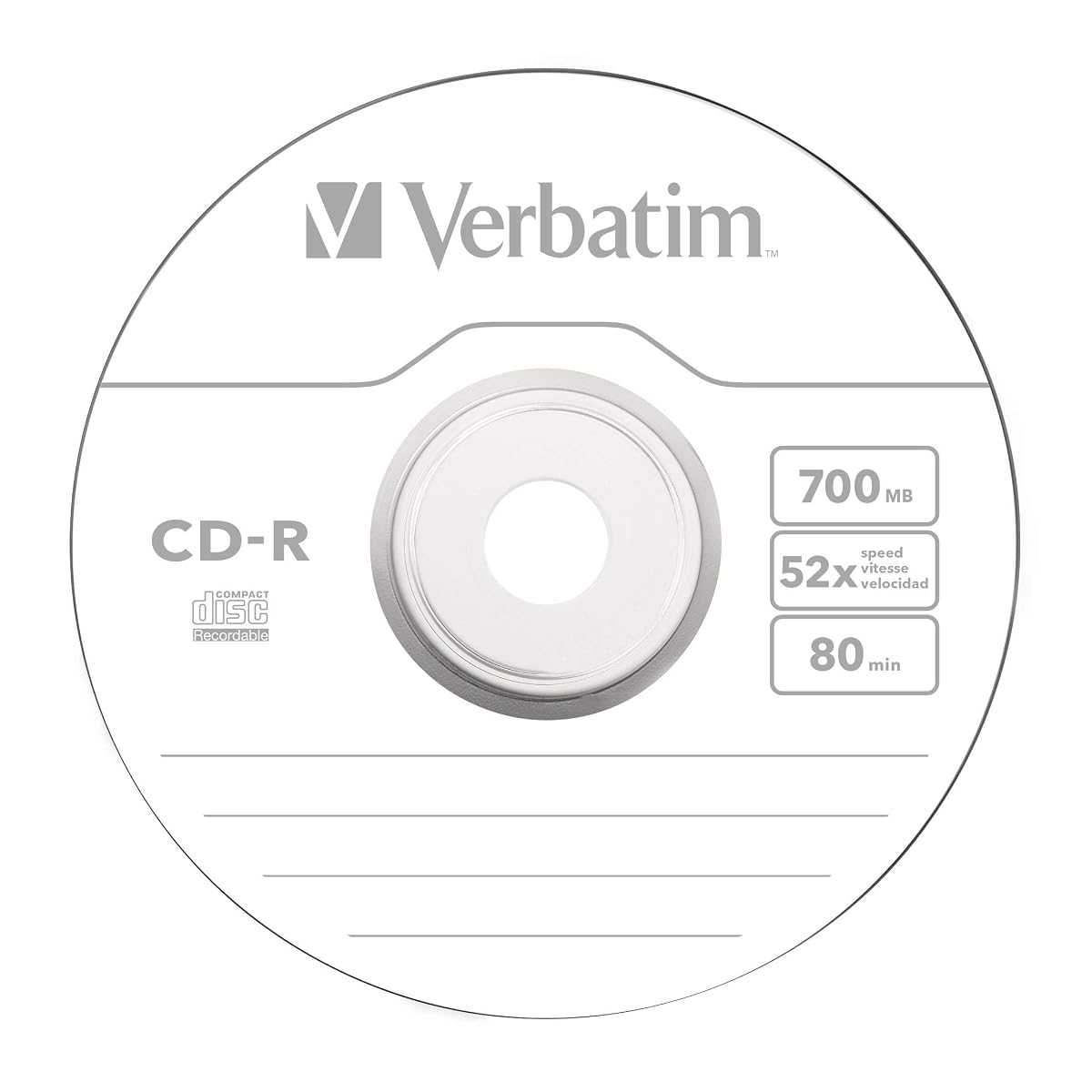 Verbatim Extra Protection Surface Shrink 43725, Nośnik Pamięci CD-R, 10 Sztuki
