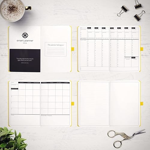 Miniatura 6 de Smart Planner Pro - Agenda pequeña de 8.6 x 5.7 pulgadas (A5) - Agenda diaria sin fecha - Probado y aprobado para lograr objetivos y aumentar la