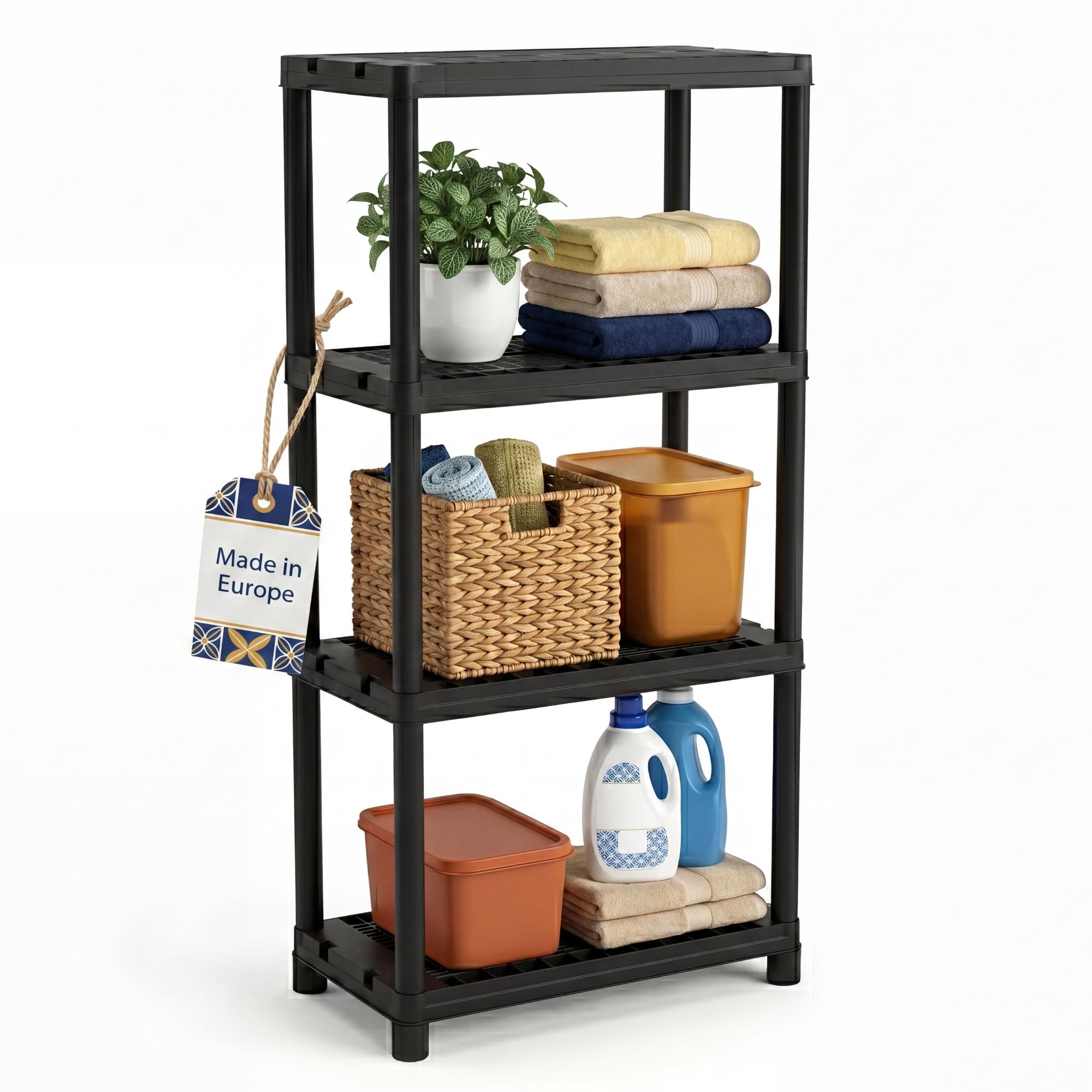 BigDean Lot de 1 étagères pour Charges Lourdes - Étagère de Rangement - 131 x 58 x 30 cm - Charge maximale : Environ 120 kg - 4 étagères