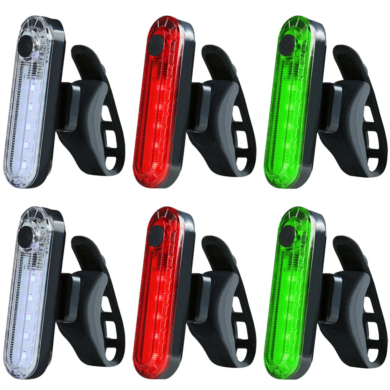 GAOUTO Lot de 6 feux de navigation LED pour bateaux, feux de navigation pour bateaux, feu de navigation USB, 3 types de mode clignotant, feux de kayak à chargement USB, feux de poupe de bateau, lampe