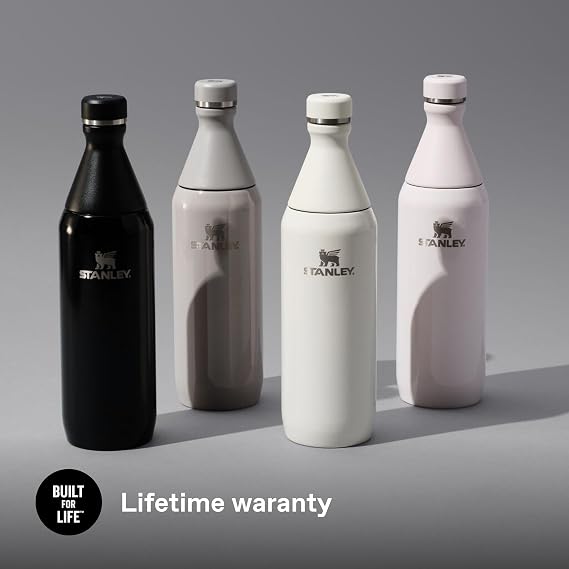 Stanley All Day Slim Soğuk Su Şişesi Termosu, 0.60 Litre, Siyah