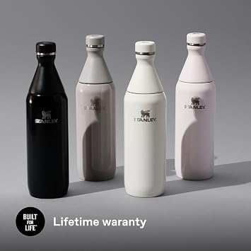 Stanley All Day Slim Soğuk Su Şişesi Termosu, 0.60 Litre, Siyah