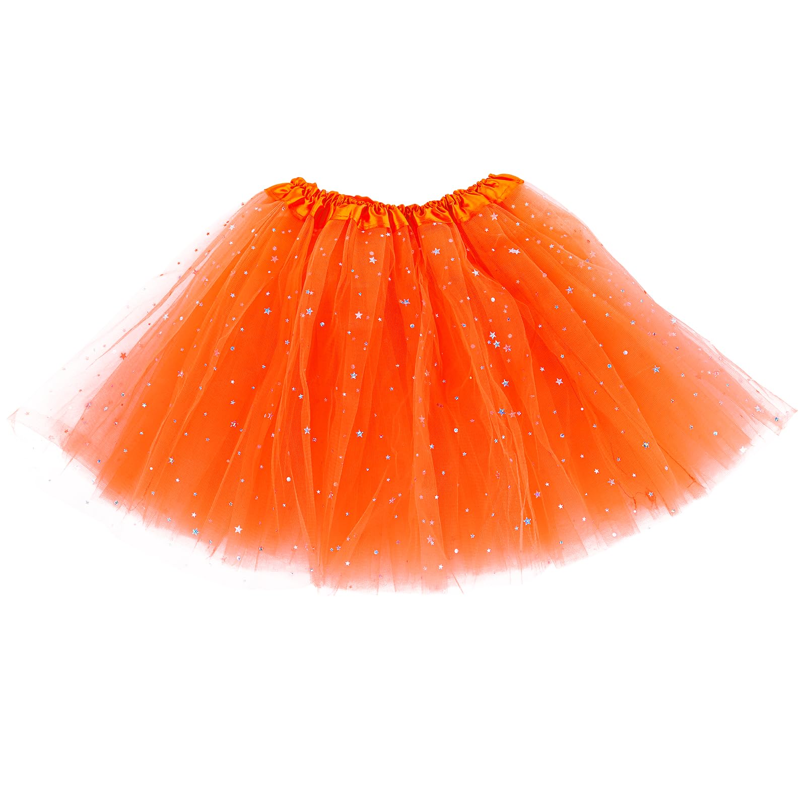 Gonna In Tulle Giallo Donna Con Stelle Paillettes – Tutù 3 Strati Ballerina Classica, Vestito Anni 80 Per Carnevale - 4
