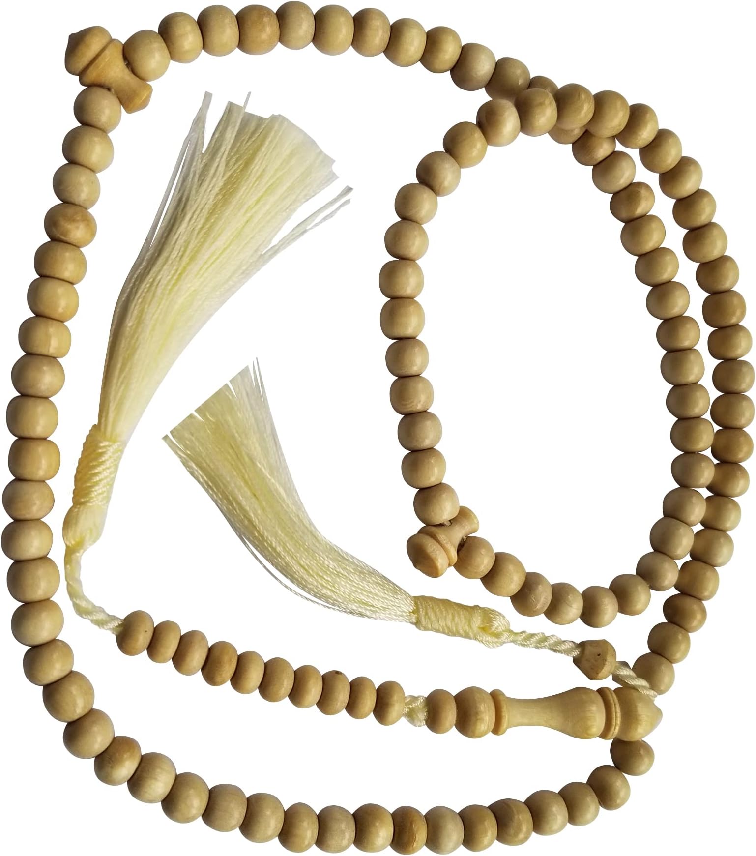TheTasbih® Natural Yellow Citrus Wood 6-mm Islamic Prayer Beads Tasbih Rosary 99-ct Muslim Tesbih Sibha Misbaha Subha for Salah with GIFT BOX
