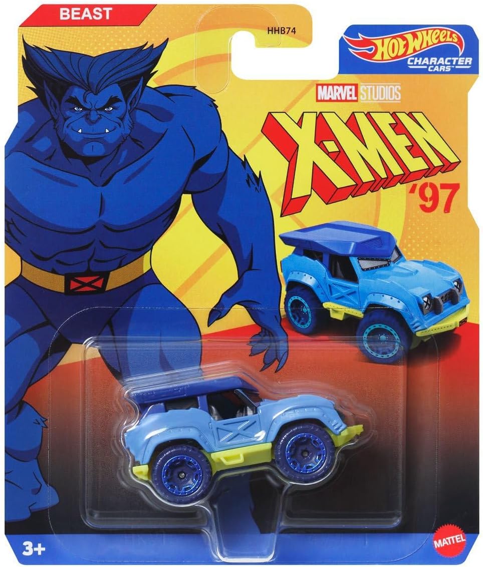 Hot Wheels Beast X-Men 97 Character Cars, 1:64 Scale