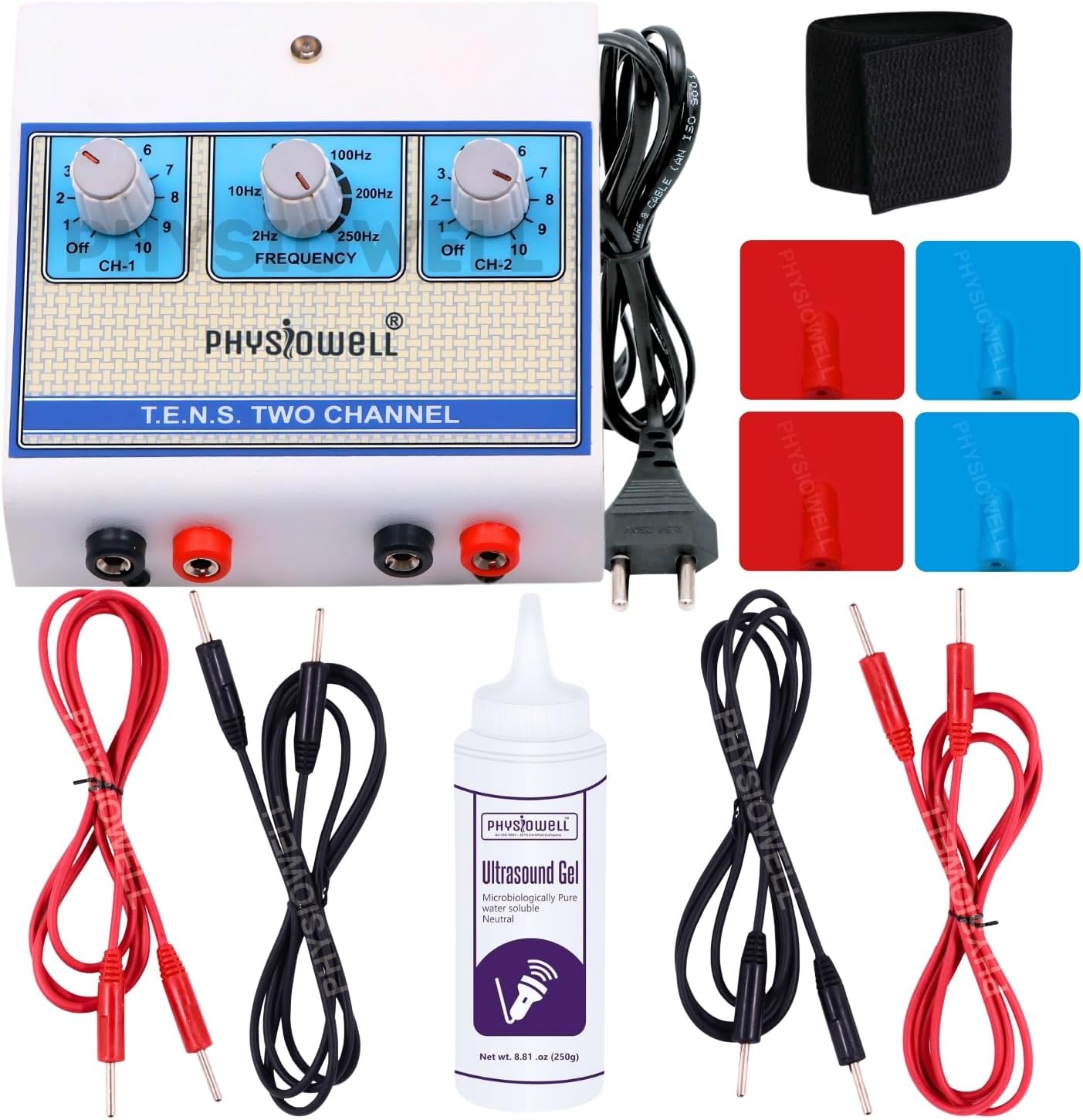 Physiowell Mini Tens 2 Channel Tens Machine for Physiotherapy Nerve Stimulator Physiotherapy Electrotherapy for Pain Relief