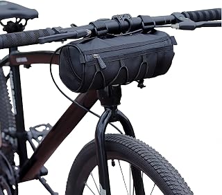 Bike Handlebar Bag, Waterproof Bicycle Accessories, Bike Frame Front Pouch with Zipper and Shoulder Strap