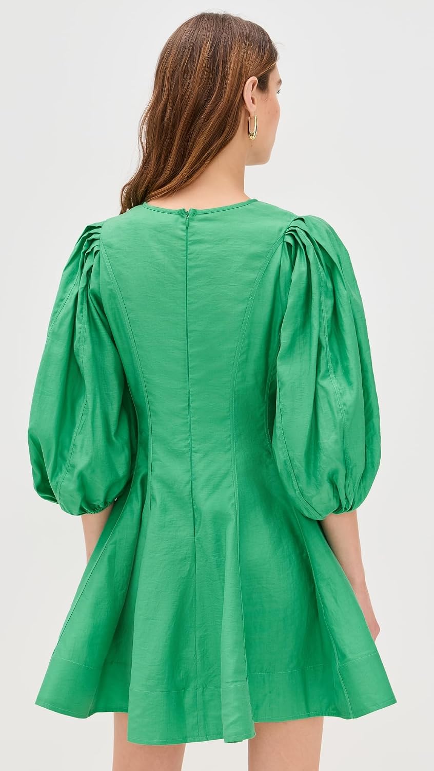 English Factory Women's Puff Sleeve Flare Mini Dress