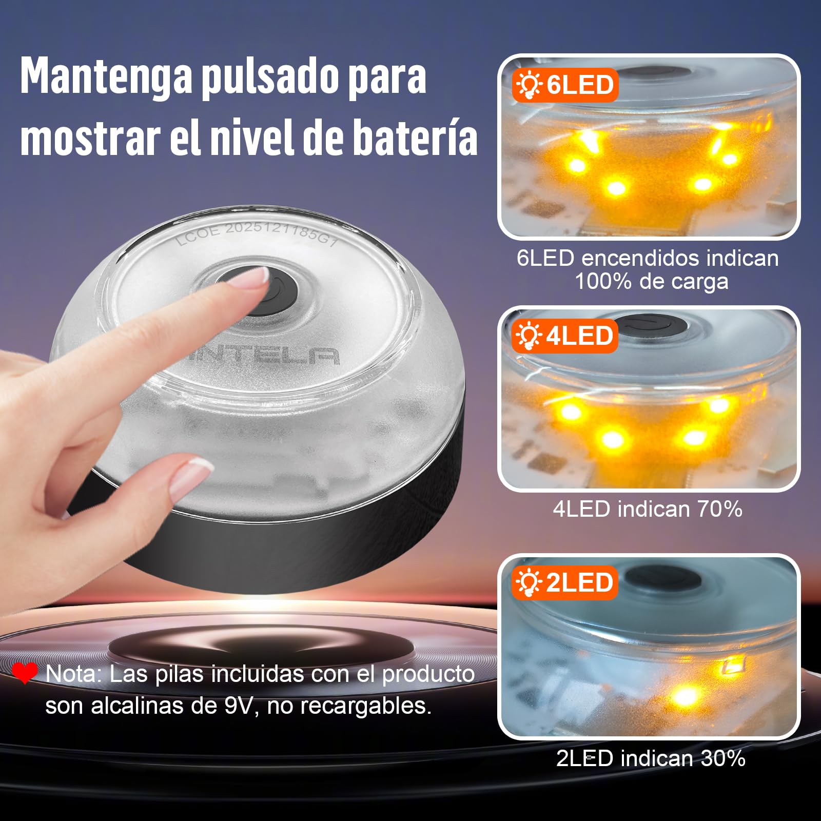 ANTELA Luce V16 Emergenza Auto Omologata DGT,con SIM Gratis fino al 2038, Eolocalizzazione 3.0, Visibilità 1 KM,con Base Imantata,1 Unità