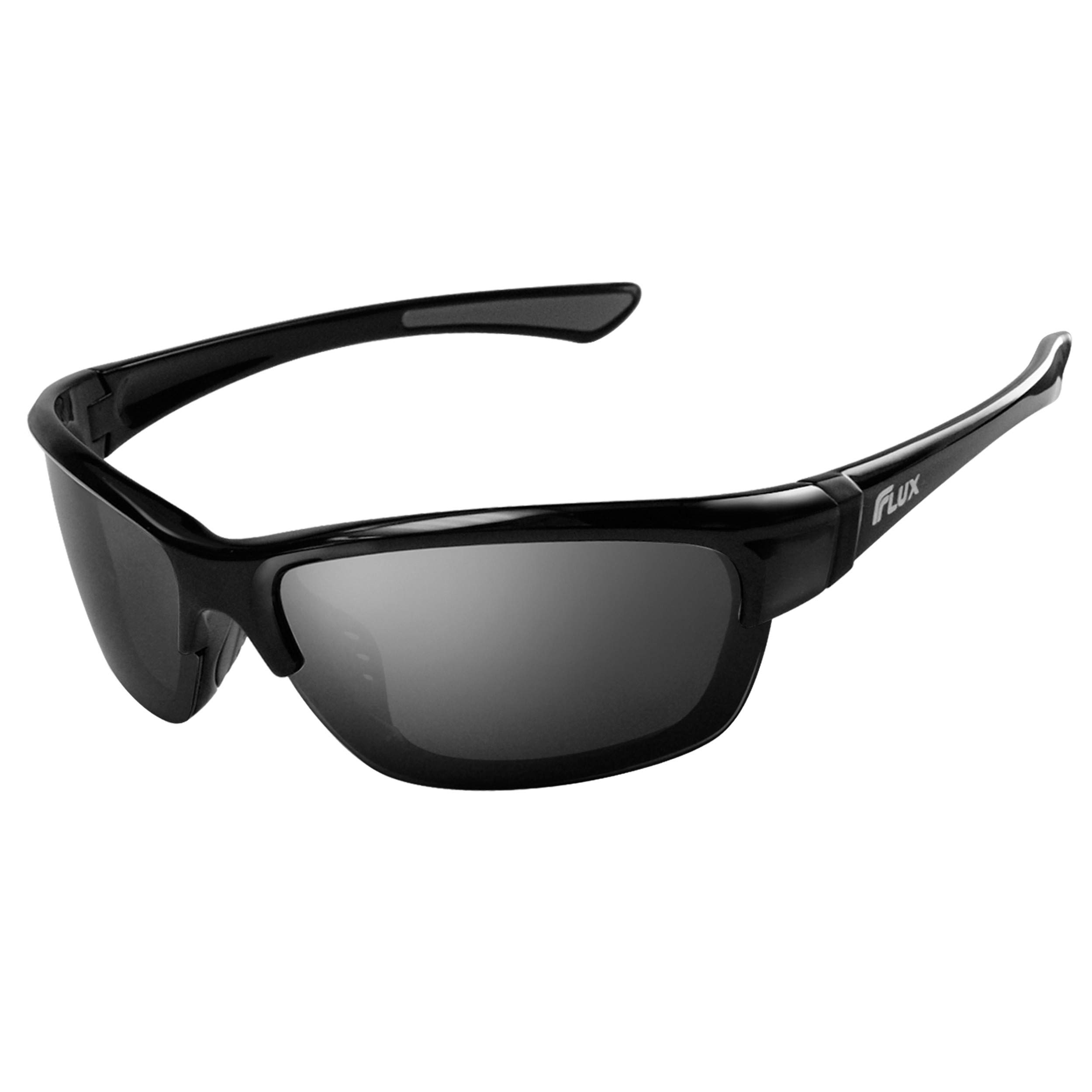 Icecube Avento polaryzacyjne sportowe okulary przeciwsłoneczne, ochrona UV400, z funkcją antypoślizgową i lekką oprawką – dla mężczyzn i kobiet podczas jazdy, biegania, baseballu, gry w golfa, czarny, l