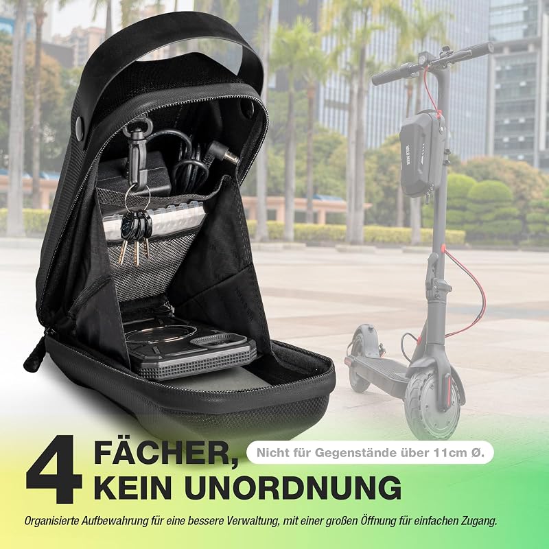 Jeebel 2L Vízálló Kormánytáska Elektromos Rollerhez - Gyorskioldós Váztáska Xiaomi Mijia/Sedway/Ninebot Rollerekhez és Összecsukható Kerékpá