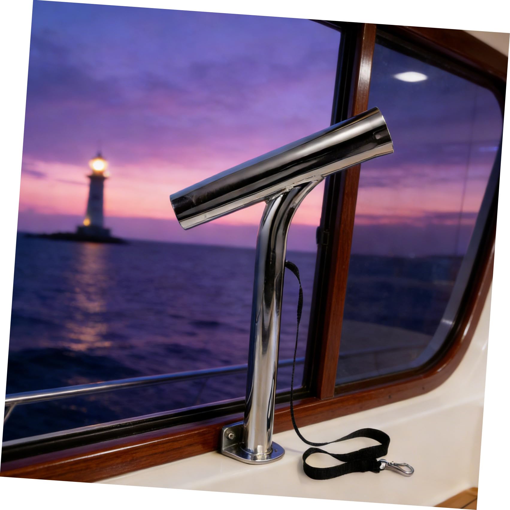 CLISPEED Portacanna da Pesca Multifunzionale in Acciaio Inox per Barche e Yacht, Installazione Rapida, Compatibile Kayak, per Pesca in Mare Aperto