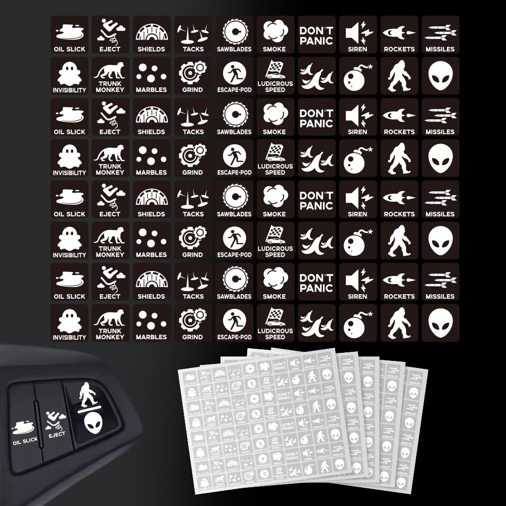 GOMAKERER 400 Pcs Car Switch Panel Stickers