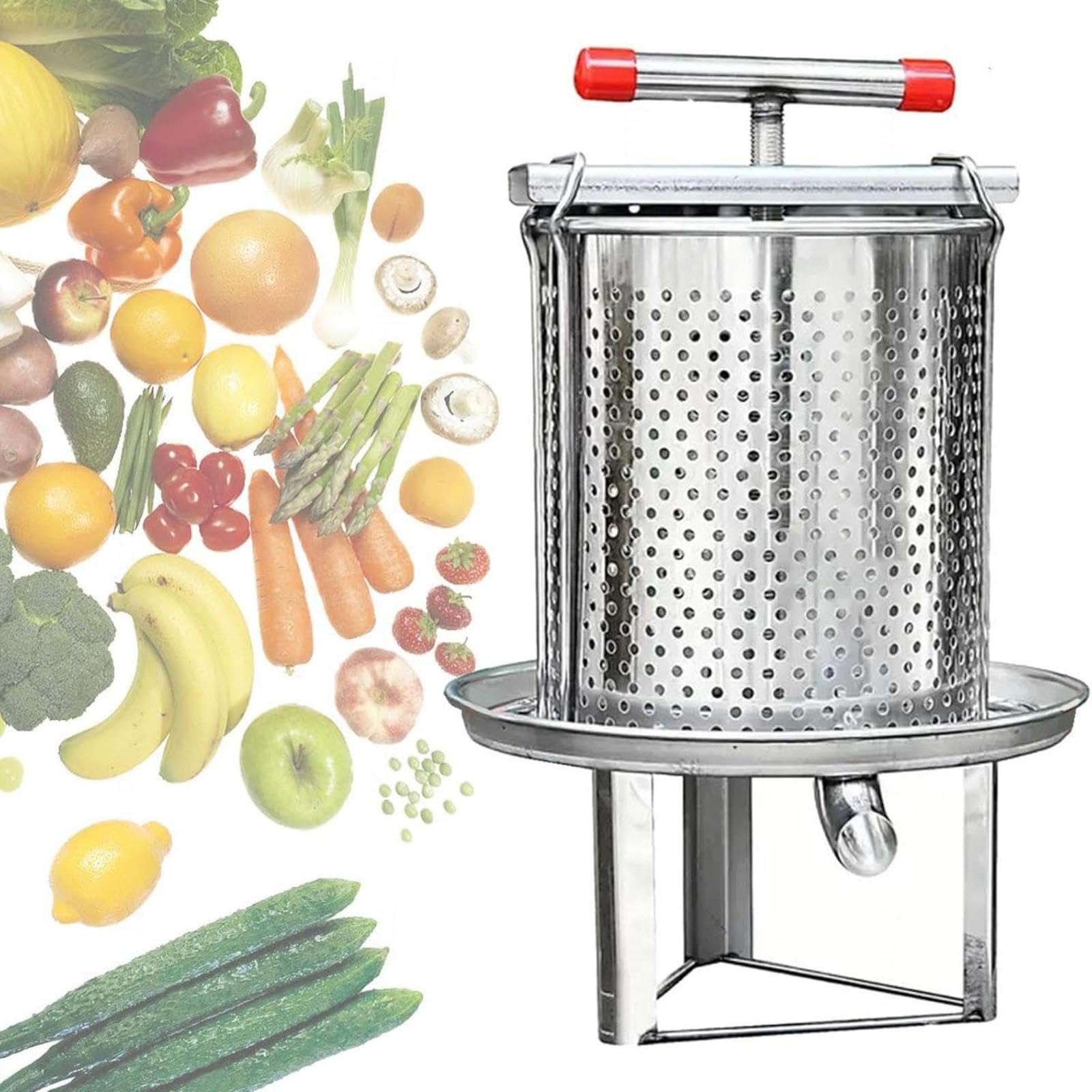 smielatore manuale pressa per miele in acciaio large bee honey press extractor Attrezzatura apicoltura per estrarre il miele forniture api miele,vino,frutta,cera