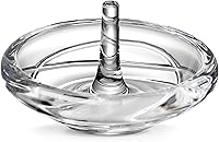 Lenox Adorn Crystal Ring Holder - Elegant Clear Jewelry Tray for Rings, Earrings & Necklaces, 3.5" Diameter